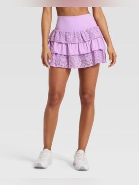 Women’s Layered Ruffle Skort-Large